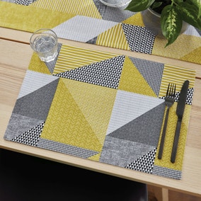 Catherine Lansfield Set of 4 Larsson Geo Placemats